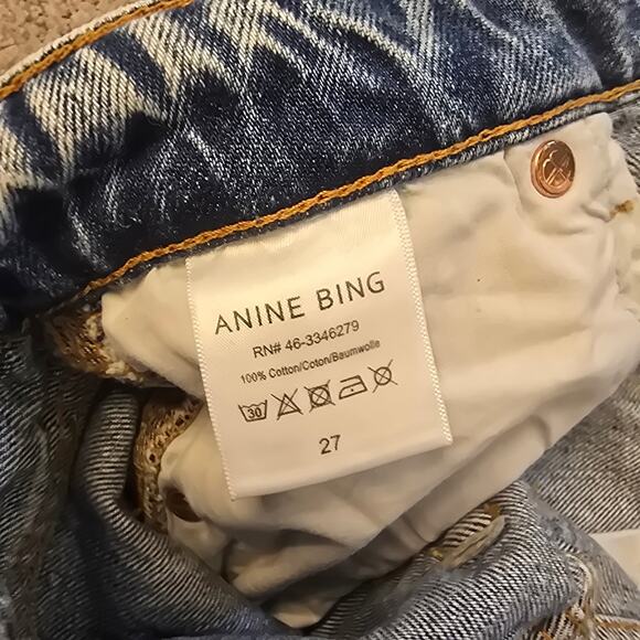 Anine Bing Betty Denim Jeans Straight Leg Vintage Blue Women’s 27 - Picture 6 of 8